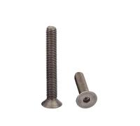 Boulon à tête fraisée hexagonale intérieure en titane M2 M2.5 M3 M4 M5 M6 4/5/6/10/20/30/40/45/50 mm(20mm,M3 20pcs)