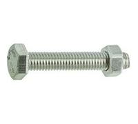 Boulon à tête hexagonale VYNEX inox A4 M6 x 15 mm - Sachet de 12 pièces Gris
