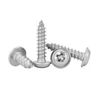 Boulon croisé en acier inoxydable 304, M1.4 M1.7 M2 M2.3 M2.6 M3 M3.5 M4 M5, tête ronde avec rondelle, vis autotaraudeuse(M1.7x5(100pcs))