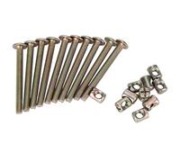 Boulon de Meubles, 10 Pièces Boulons de Meubles en Acier au Carbone M6 avec Ecrous à Barillet(60mm)