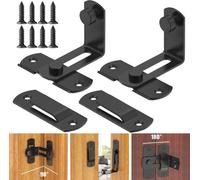 Boulon de verrouillage de porte en acier inoxydable - Verrouillage de porte à 90 degrés pour portes coulissantes, portes de remise et portes de toilettes