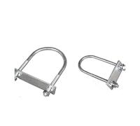 Boulon en U acier inoxydable | Plusieurs tailles for le montage de tuyaux, de surfaces en bois et en métal.(M8x90x125mm 2set)