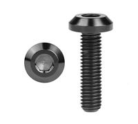 Boulon hexagonal intérieur en titane M6x12/15/20/25/30/35mm, fixation universelle for vélo et moto(Black,12MM_M6)