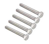 Boulon hexagonal SOURCING MAP 5Pcs Filetage M12 100mm acier inoxydable 304 vis tête Hex Fixaiton