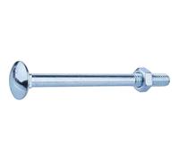 Boulon Japy tête ronde collet carré acier zingué - 8x100/22 - 25pces - Fixpro