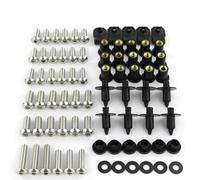 Boulon Kit Complet Boulons Carénage Moto, Clips, Vis À Écrou Vitesse en Acier Inoxydable pour ZX-6R 2005 2006(Original Silver)