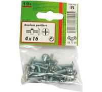 Boulon poêlier - acier zingué - 5x25 mm