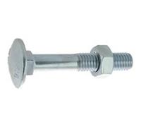 Boulon pour bois à tête ronde collet carré Japy classe 4.8 DIN 603/555 12X150 boîte de 50 - ULTIMA - 80412150 métallique zingué (brillant)