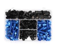 Boulon pour ZX7R 9R 10R 14R 6R 2R pour ZZR1400 GTR1400 Kit Complet Boulons Carénage Clips Pare-Brise Écrous M5 M6(Blu)