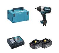 Boulonneuse 1/2" 18V 1000Nm DTW1002ZJ + 2 batteries BL1860B 18V 6 Ah + 1 chargeur rapide DC18RC MAKITA