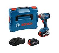 Boulonneuse 2en1 sans fil BOSCH PROFESSIONAL - GDX 18V-285 + 2 batteries GBA 18V 4,0Ah + chargeur GAL 18V + coffret + clip ceinture