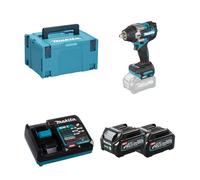 Boulonneuse à chocs 1/2" 40V 760 Nm TW008GZ01 + 2 batteries 40V 2.5Ah + chargeur rapide DC40RA MAKITA