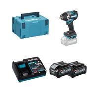 Boulonneuse à chocs 1/2" 40V 760 Nm TW008GZ01 + 2 batteries 40V 4Ah + chargeur rapide DC40RA MAKITA