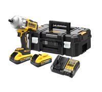 DeWALT - Clé à chocs 18V AKU, 2x batterie 5,7Ah POWERSTACK, chargeur DCF961H2T