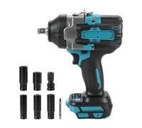 Boulonneuse à chocs sans fil compatible Makita 18 V, Outil professionnel 3-en-1 à couple élevé (1200 Nm / 900 ft-lbs), 5 réglages de vitesse, carré d'entraînement 1/2 pouce et 5 douilles incluses