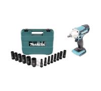 Makita DTW 190 Z 18V Li-ion Boulonneuse à chocs sans fil + Jeu de 14 clés à douille Makita B-52308 - sans batterie, sans chargeur
