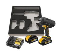 Boulonneuse à chocs XR 18V - 1/2 - DEWALT - avec 2 batteries 18V 5.0Ah - chargeur - mousse pour servante - DCF961H2G-QW"