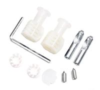 Boulons de réservoir de toilettes, kit de boulons de fixation plaqués zinc blanc pour toilettes suspendues au mur pour toilettes