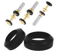 Boulons de Réservoir Wc Joint, Kit de Fixation Antirouille | Caoutchouc et Acier Cuivré, Rondelles et Écrous de Blocage, pour Raccord Cuvette-réservoir, Maison
