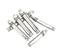 Boulons d'expansion à écrou hexagonal externe en acier inoxydable, ancrages pour béton M6 M8 M10 M12, fixations de boulons à vis d'expansion en métal pour béton(M10x80-10PCS)