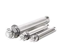 Boulons d'expansion en acier inoxydable 316 | M6/M8/M10/M12 50-150 mm 1/2 pièces : murs en plâtre de maçonnerie en brique de béton(M6x80mm-(2pcs))