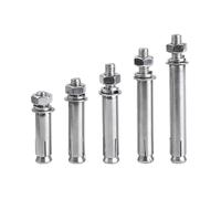 Boulons d'expansion hexagonaux en acier inoxydable 304 A2 | 1/5 pièces M6-M20 50-250mm 304 A2 en acier inoxydable for béton brique maçonnerie murs en plâtre(5pcs,M14x200)
