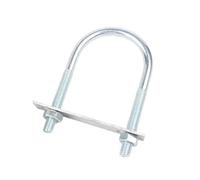 Boulons en U Boulons en U galvanisés M10 M12 avec plaques et écrous, collier de serrage forme boucle(M10x200x250(1set))