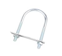 Boulons en U Boulons en U M8 M10 avec plaques et écrous acier au carbone galvanisé déflecteur cerceau à cheval(M8x60x120(2set))