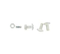 GFD Boulons poêliers tête ronde – filetage total 5 x 20 mm acier zingué blanc 200 pièces
