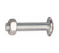 Boulons poêliers - tête ronde - filetage total - 5x30 mm - 200 pièces GFD