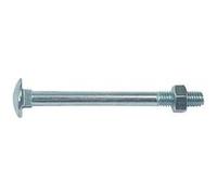 Boulons tête ronde collet carré japy acier zingué blanc partiellement filetés, ø 10 mm, longueur 70 mm, boîte de 100 - gfd - zingué blanc G