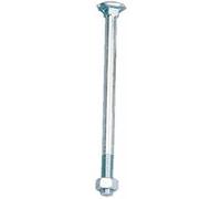 Boulons tête ronde collet carré japy acier zingué blanc partiellement filetés, ø 7 mm, longueur 50 mm, boîte de 200 - gfd - zingué blanc G