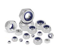 BOUMVID Ecrou Nylstop M5, 100 Pièces Écrou Inox A2 V2A, Ecrou Frein Hexagonal de Blocage en Nylon, Écrou Autobloquent, Filetage Métrique Standard Écrous, pour Vis et Boulon (ISO 105110 / DIN 985)