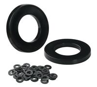 BOUMVID Lot de 100 rondelles en nylon M4 x 10 mm - Rondelles de carrosserie en plastique noir - Rondelles en plastique - Rondelles en plastique - Pour isolation électrique