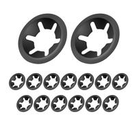BOUMVID Rondelles de Blocage Metal M10 x 20mm, 15 Pièces Universel Circlips Rondelle Bague de Verrouillage, Noir Acier au Carbone Rondelles Clips, Rondelle de Rapide Pousser Fixations