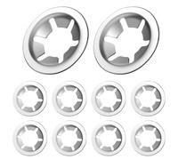BOUMVID Rondelles Metal de Blocage M5 x 14mm, 10 Pièces Dents Internes Verrouillage Circlip Rondelles Inox 304, Universel Large Rondelle Circlips, Vitesse Pousser Clips de Fixations