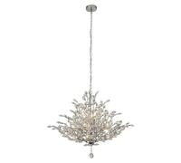 BOUQUET 11-flamme chromé Lampe à suspension avec verre en cristal