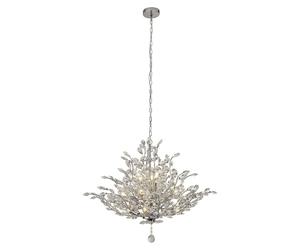 BOUQUET 11-flamme chromé Lampe à suspension avec verre en cristal