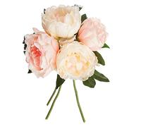 Bouquet Artificiel 4 Pivoines Roses H 30 cm - Atmosphera