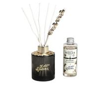 Maison Berger Diffuseur Bouquet Parfumé Lolita Lempicka 100ml - Bâtonnets Saule Végétal - Longue Diffusion Élégante, Idée Cadeau Maison Raffinée - Bijou Plat en Feuilles de Lierre dorées (Noir)