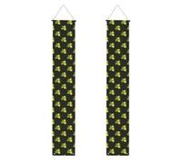 Bouquet de citron avec branche et lys noirs, Décorations pour fête de remise de diplômes - Bannière de bienvenue à suspendre au porche, pour l'intérieur et l'extérieur