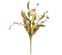Bouquet de fausses fleurs - Jaune et violet