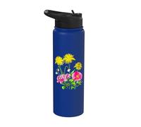 Bouquet de fleurs art fleuriste bouquet de fleurs florales florales Stainless Steel Insulated Water Bottle