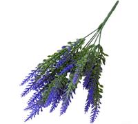 Bouquet de fleurs artificielles lavande à 5 griffes en plastique pour cérémonie de mariage, hôtel, décoration de table, accessoires de photographie (L)