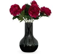 Bouquet de fleurs artificielles Pivoines rose foncé - 5 pièces de 65cm chacune