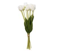 Bouquet de Fleurs Artificielles Tulipes 48cm Blanc