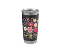 Bouquet de fleurs sauvages pour fleuriste et botanique Gobelet isotherme en acier inoxydable double paroi