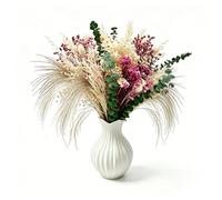 Bouquet de Fleurs séchées avec Herbe de la Pampa et haleine de bébé pour décoration d'intérieur, décoration bohème, Table de Mariage et décorations murales