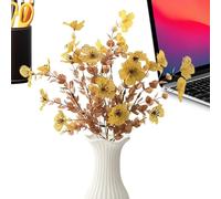 Bouquet de fleurs séchées - Décoration violette d'eucalyptus artificielle réaliste | Arrangement floral simulé durable résistant à la décoloration | Décoration de | Bouquet pour la maison