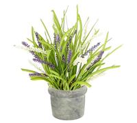 Bouquet de Lavande Artificielle en Pot - Plante Artificielle - Décoration de Cuisine - Plante de Balcon - Décoration de Table - Fleurs de Lavande - Fleurs en Plastique - Violet